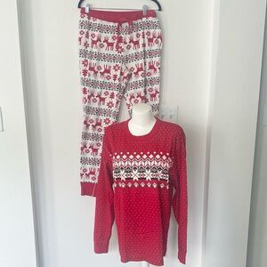 Hanna Anderson Organic Cotton Christmas/Winter Themed Pajama Set L